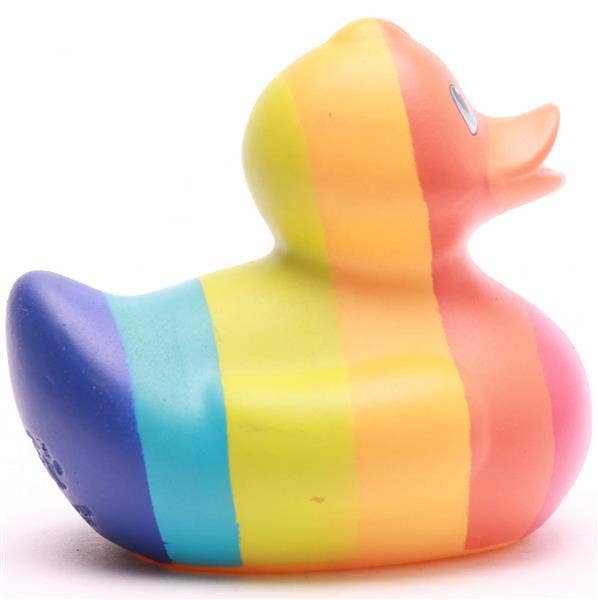 Pride badeend - 7,5 cm - rubberen eend