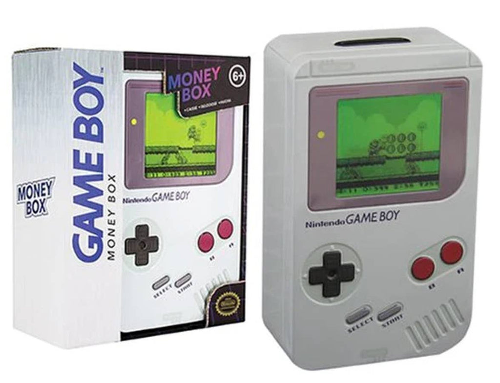 Nintendo Game Boy spaarpot van grijs tin in geschenkverpakking