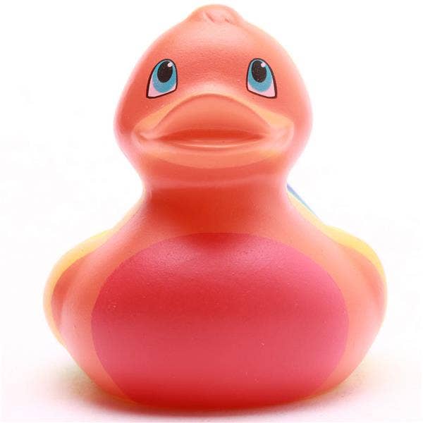 Pride badeend - 7,5 cm - rubberen eend