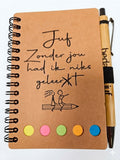 Notitie schriftje Juf
