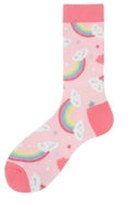 Sokken regenboog roze