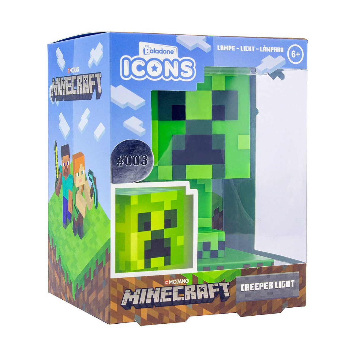 Minecraft 3D Lamp Pictogram Licht Creeper