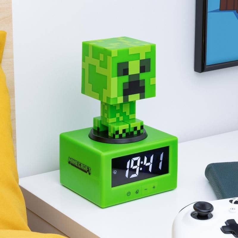 Minecraft Creeper-icoon Wekker Digitale klok Wekker