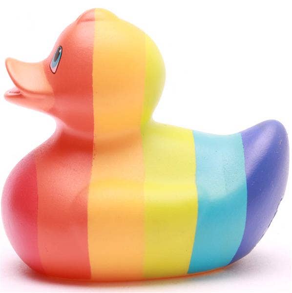 Pride badeend - 7,5 cm - rubberen eend