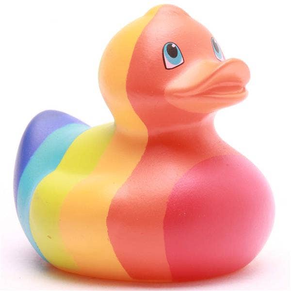 Pride badeend - 7,5 cm - rubberen eend