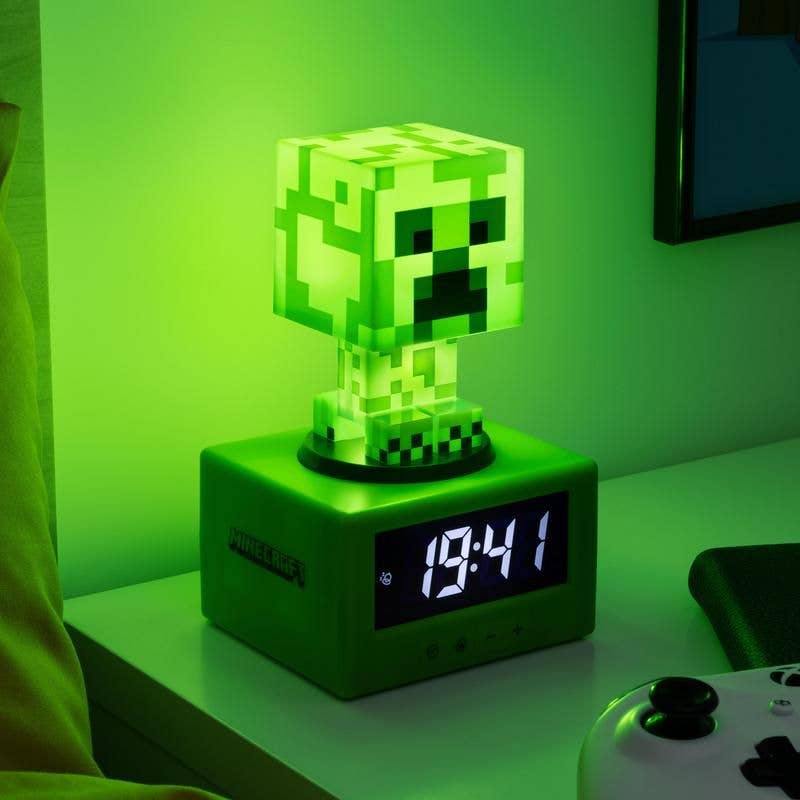 Minecraft Creeper-icoon Wekker Digitale klok Wekker