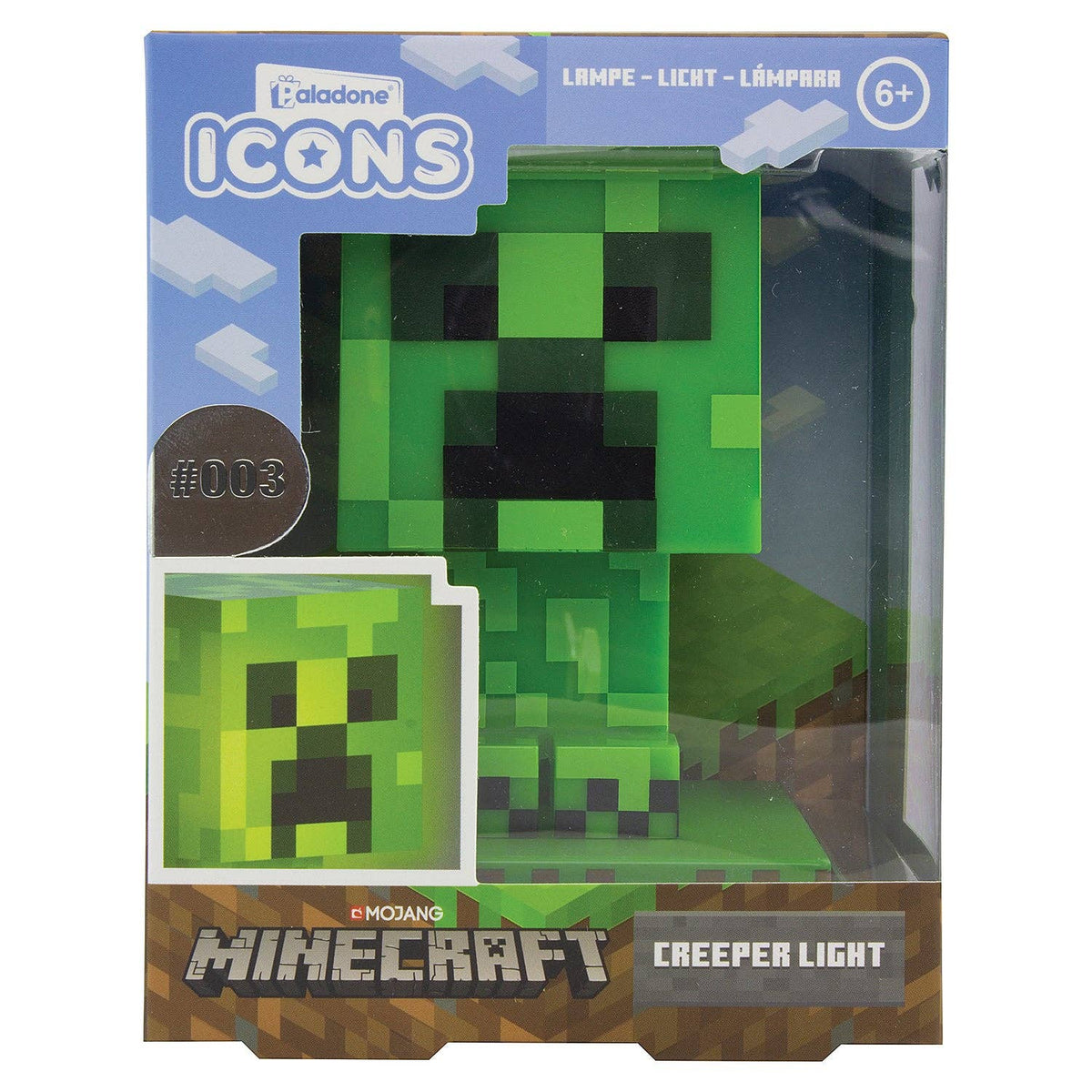 Minecraft 3D Lamp Pictogram Licht Creeper