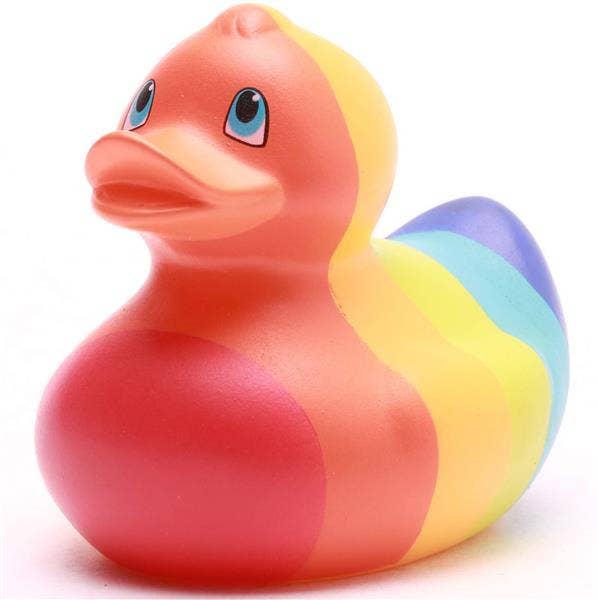Pride badeend - 7,5 cm - rubberen eend