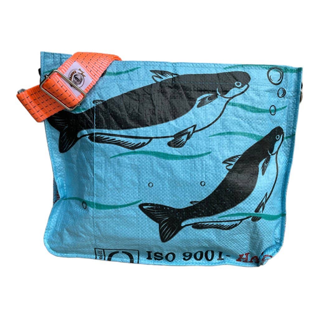 Beadbags klassieke universele draagtas horizontaal blauw