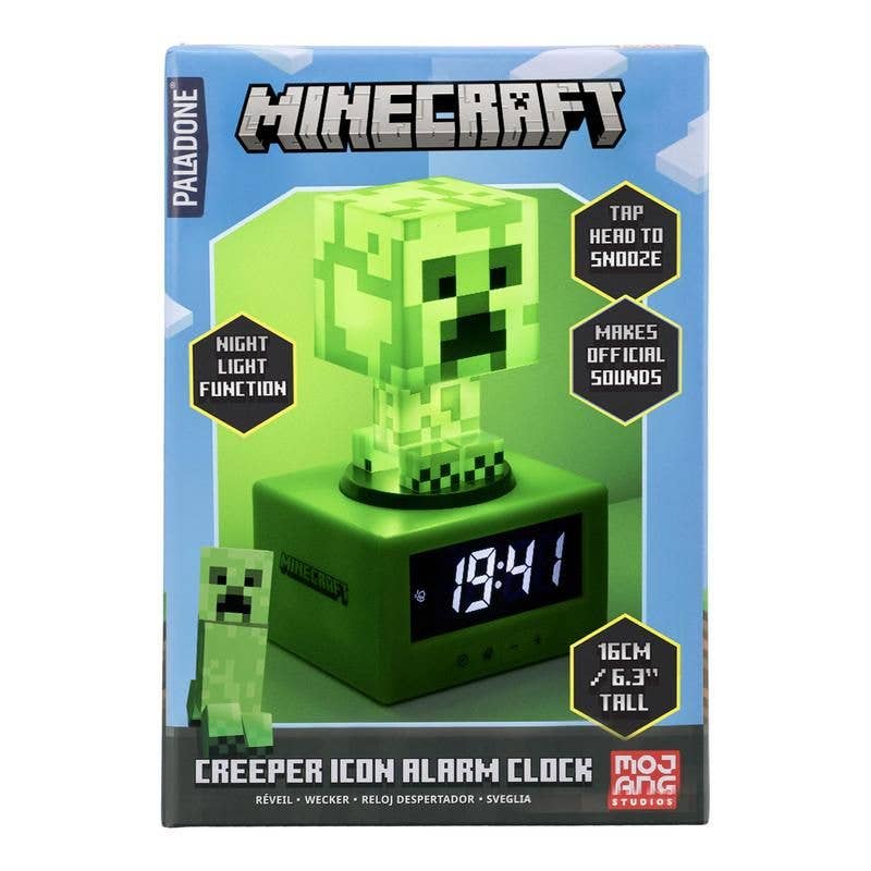 Minecraft Creeper-icoon Wekker Digitale klok Wekker