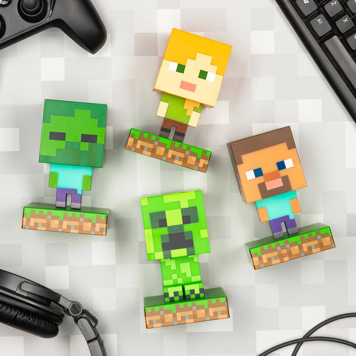 Minecraft 3D Lamp Pictogram Licht Creeper