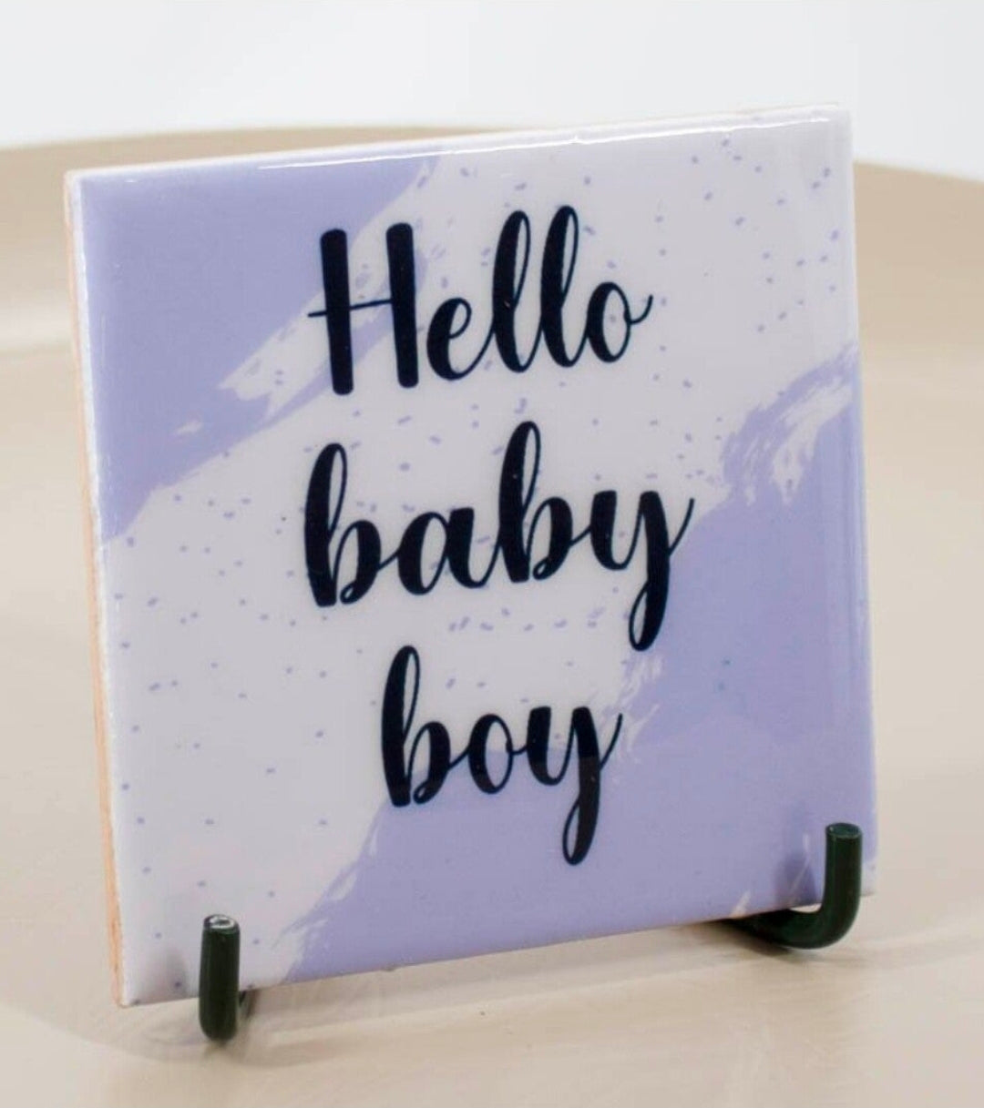 Tegeltje – 'Hello baby boy'